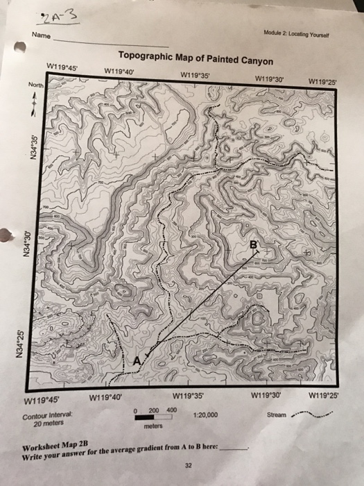 Solved: Look At Worksheet Map 2C (topographic Map To The R... | Chegg.com