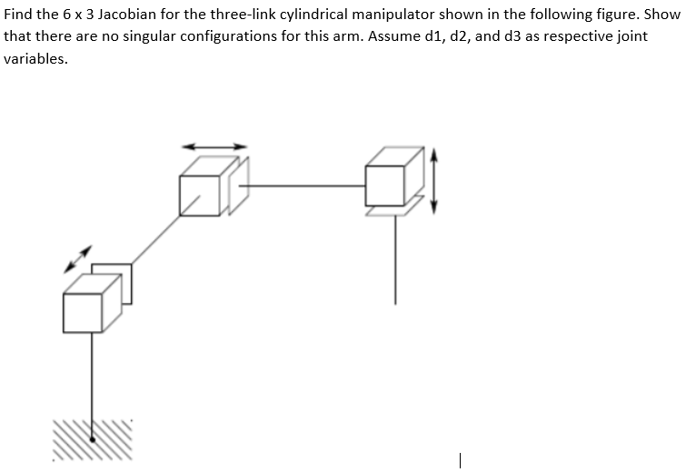 Solved Find the 6 x 3 Jacobian for the threelink