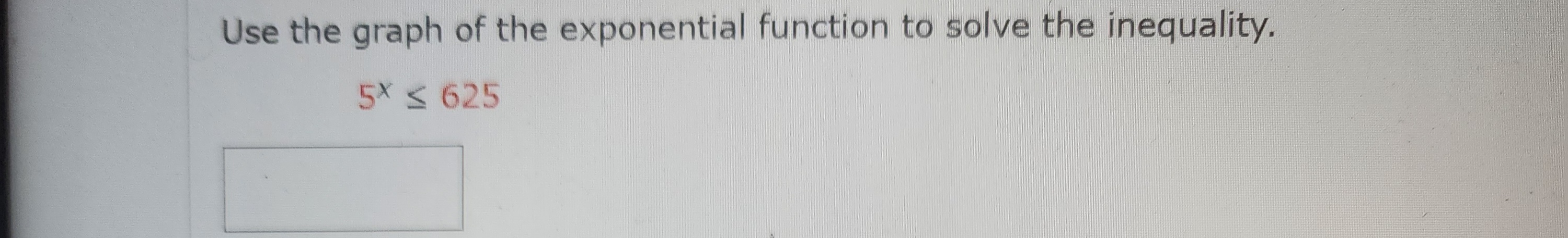 Solved Use the graph of the exponential function to solve | Chegg.com