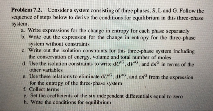 Solved Problem 7.2. Consider a system consisting of three | Chegg.com