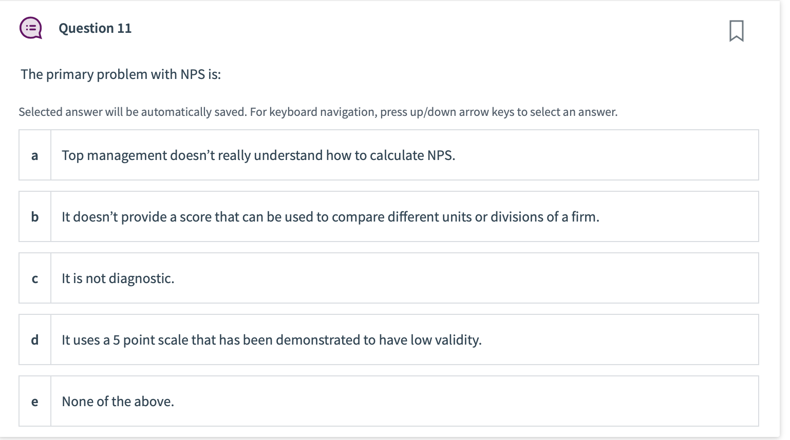 Solved The Primary Problem With NPS Is: Selected Answer Will | Chegg.com