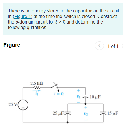 Solved There is no energy stored in the capacitors in the | Chegg.com