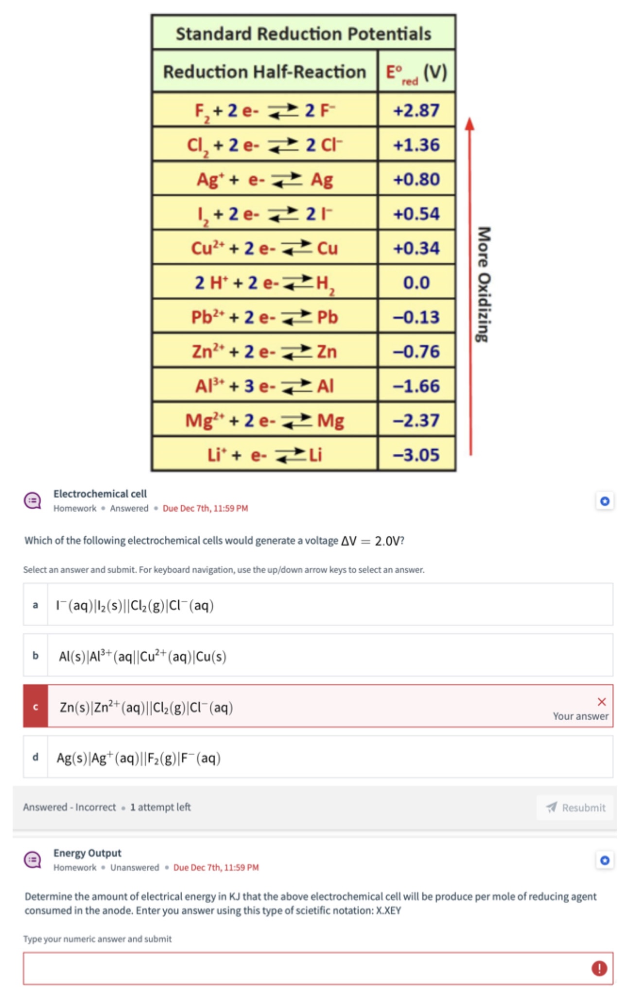 Solved Homework - Answered - Due Dec 7th, 11:59 PM Which Of | Chegg.com