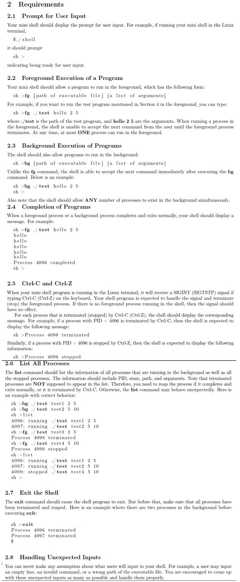 To achieve this goal, you will use C/C++ to implement | Chegg.com