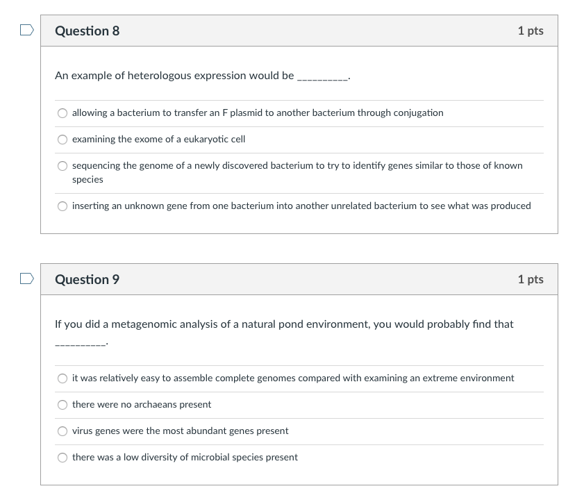Solved Question 8 1 pts An example of heterologous | Chegg.com