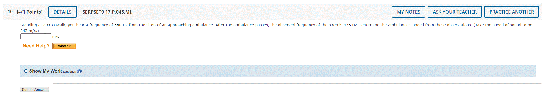 Solved I need help on my physics two homework. The subject | Chegg.com