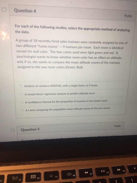 Solved Question 4 4 pts For each of the following studies, | Chegg.com