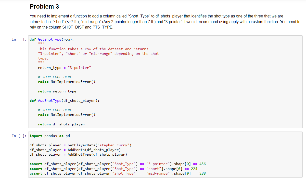 Solved In this problem, you are asked to implement a | Chegg.com