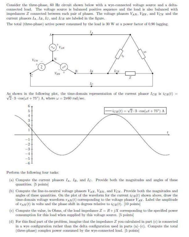 Solved Consider The Three-phase, 60 Hz Circuit Shown Below | Chegg.com