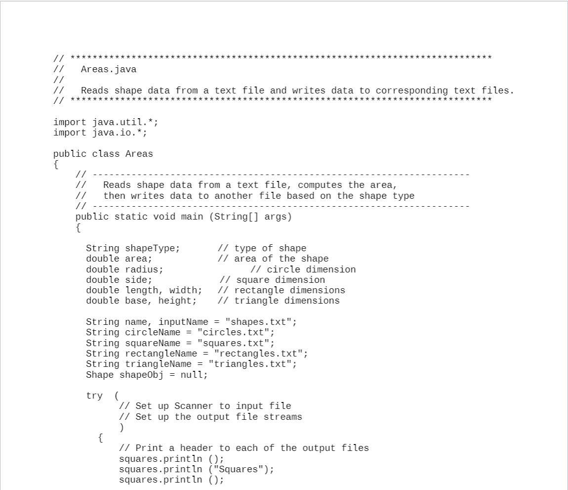 Solved Write a Java application that will read in a text | Chegg.com