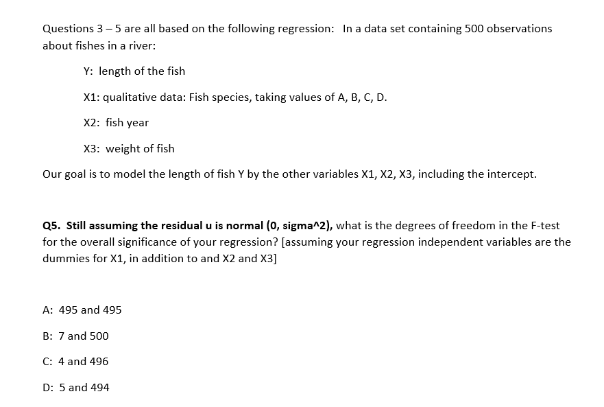 Solved Questions 3-5 are all based on the following | Chegg.com