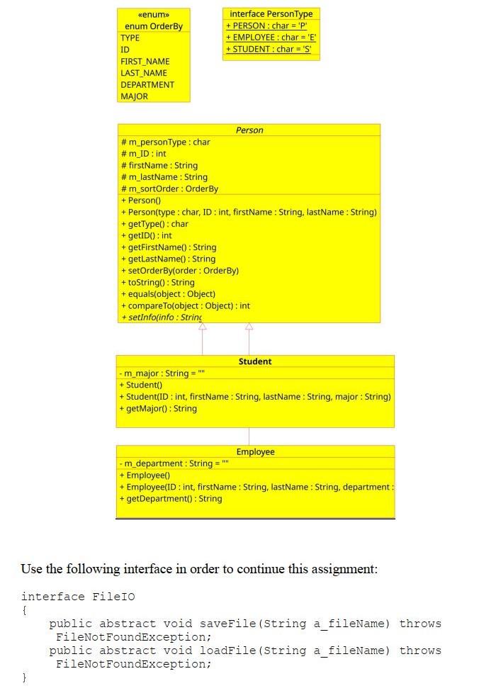 Solved interface Person Type + PERSONchar = 'P + EMPLOYEE