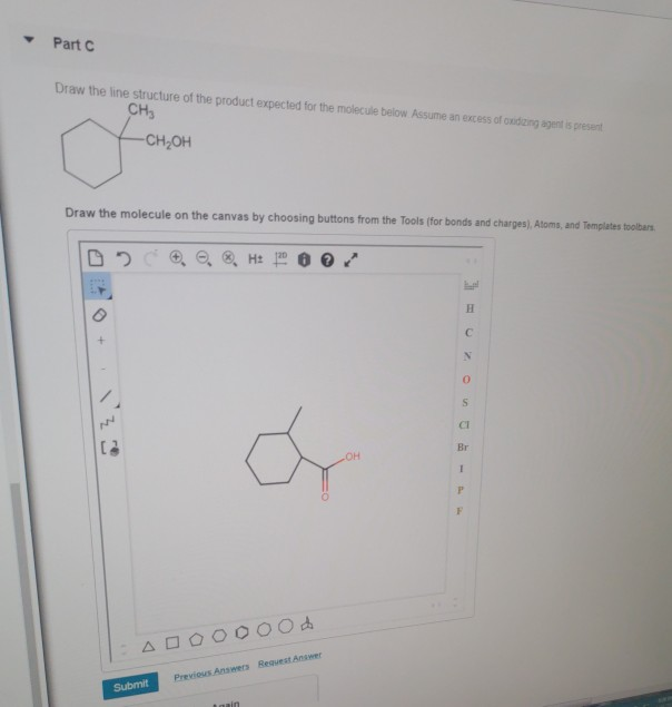 Solved Part Draw The Line Structure Of The Product Expected | Chegg.com