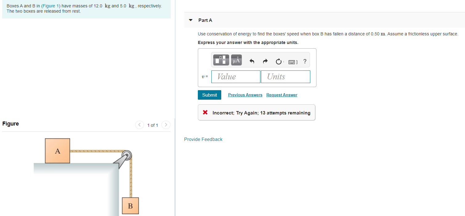 Solved Boxes A and B in (Figure 1) have masses of 12.0 kg