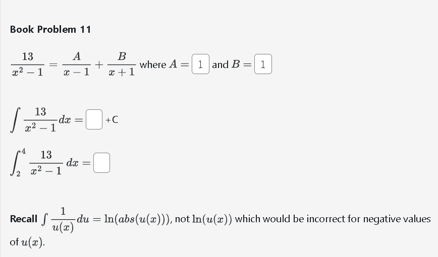 Solved Book Problem 11 X2−113 X−1a X 1b Where A 1 And B