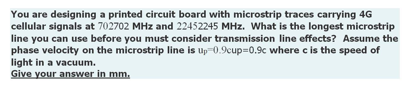 Solved You are designing a printed circuit board with | Chegg.com