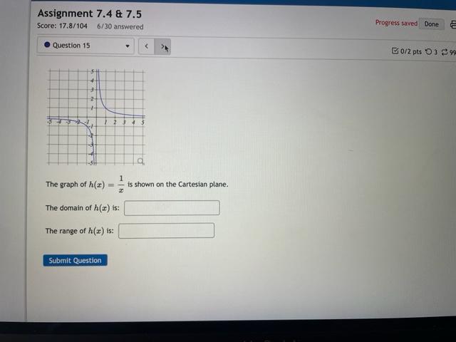 Solved Assignment 7.4 & 7.5 Score: 17.8/104 6/30 answered | Chegg.com