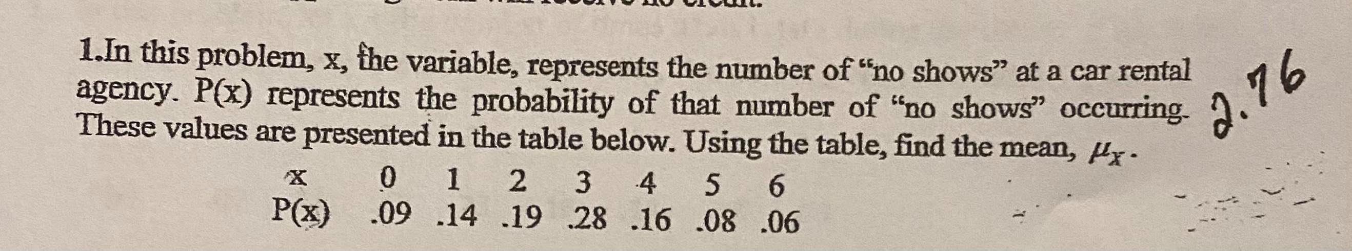 Solved 1.In this problem, x, the variable, represents the | Chegg.com