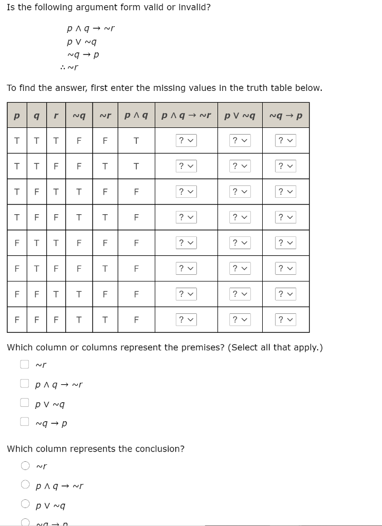 Solved Is the following argument form valid or invalid? p19 | Chegg.com