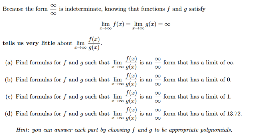 WHY IS INFTY TIMES 0 INDETERMINATE visual data 4
