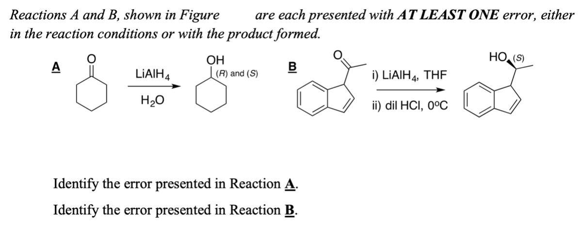 Solved Reactions A And B, Shown In Figure Are Each Presented | Chegg.com