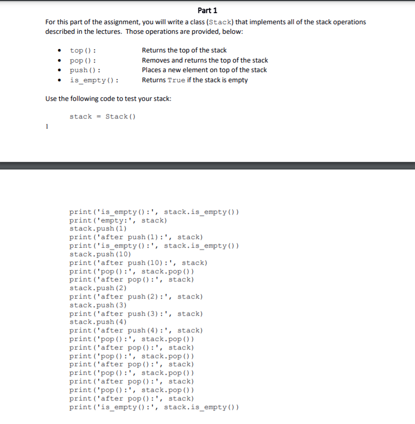 Solved Part 1 For this part of the assignment, you will | Chegg.com