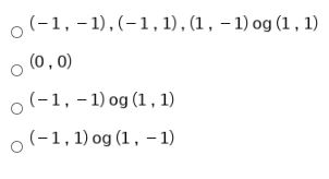 Solved 01-1, -1),(-1,1),(1, -1) og (1,1) 0 (0,0) 0(-1,-1) | Chegg.com