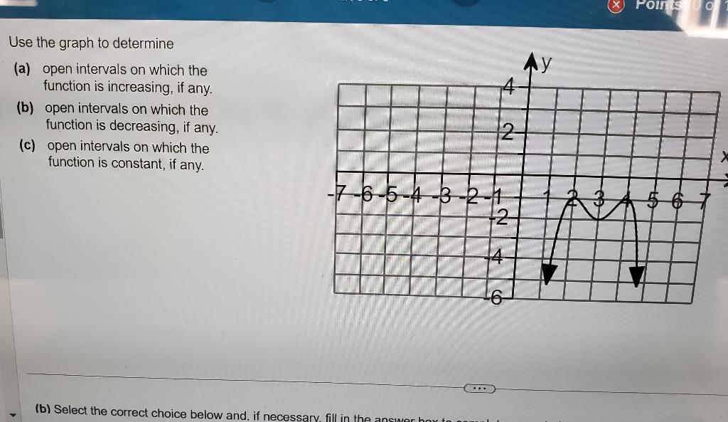 Solved Use the graph to determine a) open intervals on which | Chegg.com