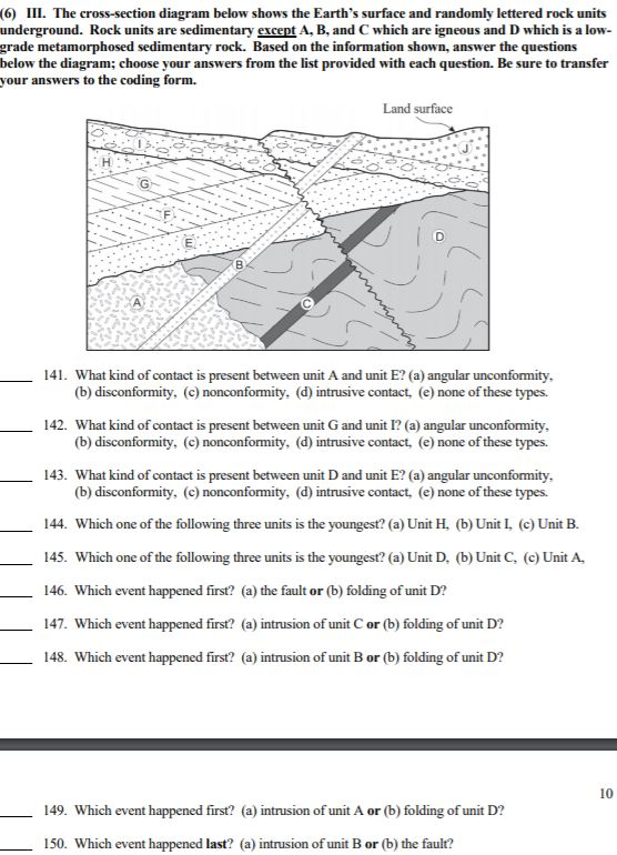 Solved (6) III. The cross-section diagram below shows the | Chegg.com