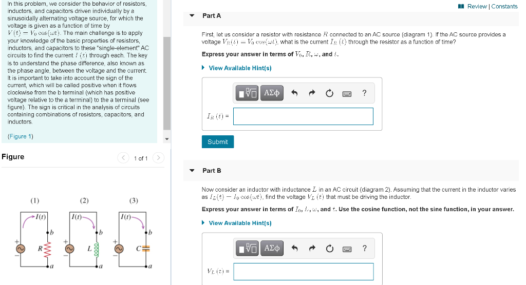 Solved Part C Again Consider An Inductor With Inductance Chegg Com