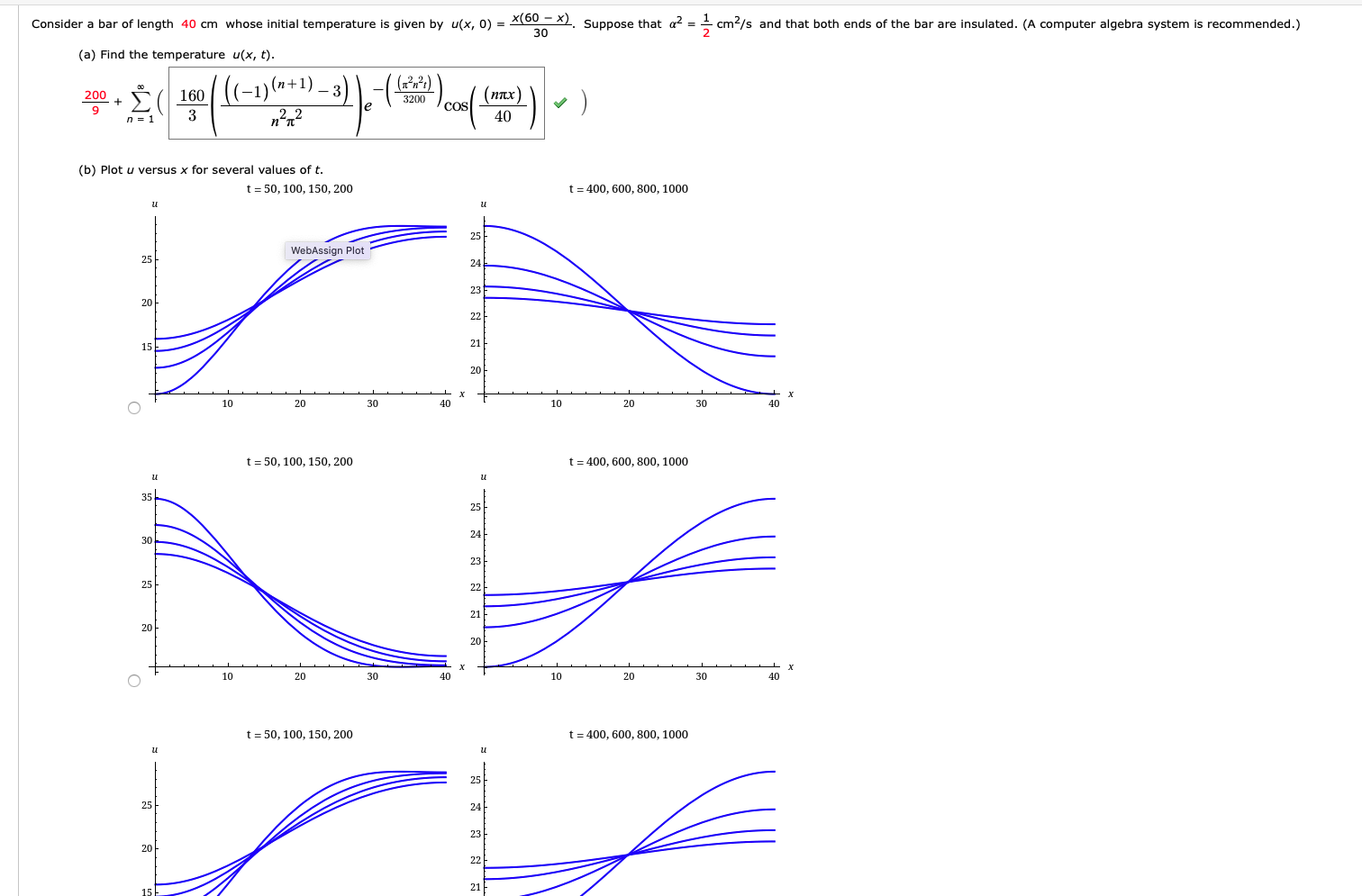 Consider A Bar Of Length 40 Cm Whose Initial Chegg Com