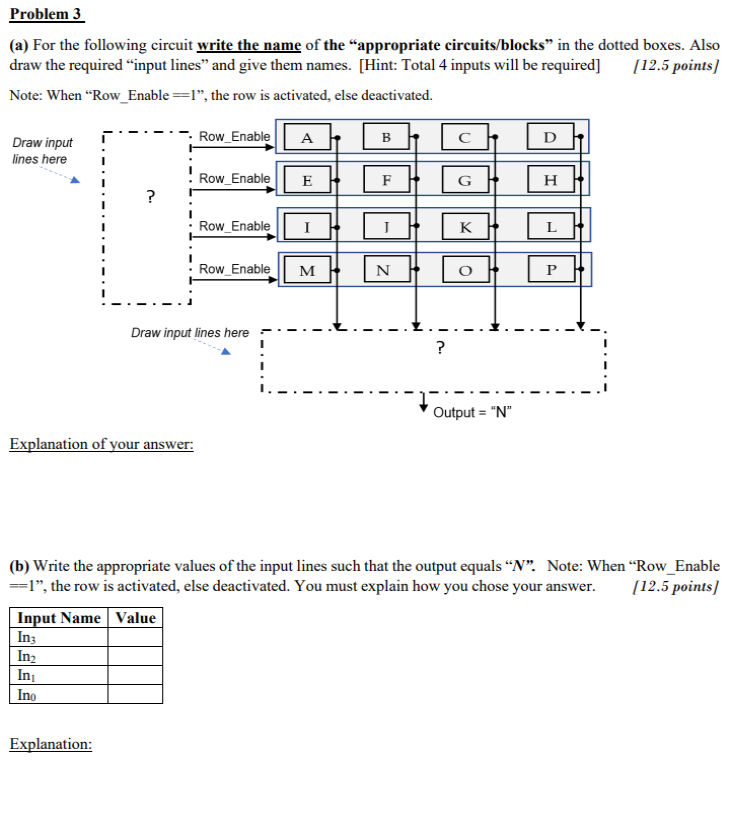 Solved (a) For the following circuit write the name of the | Chegg.com