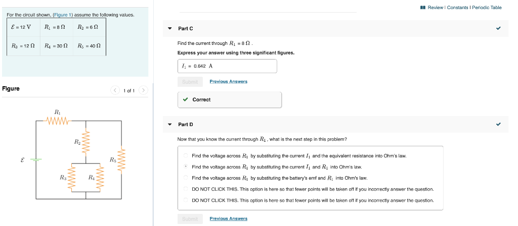 Solved For the circuit shown, (Figure 1) assume the | Chegg.com