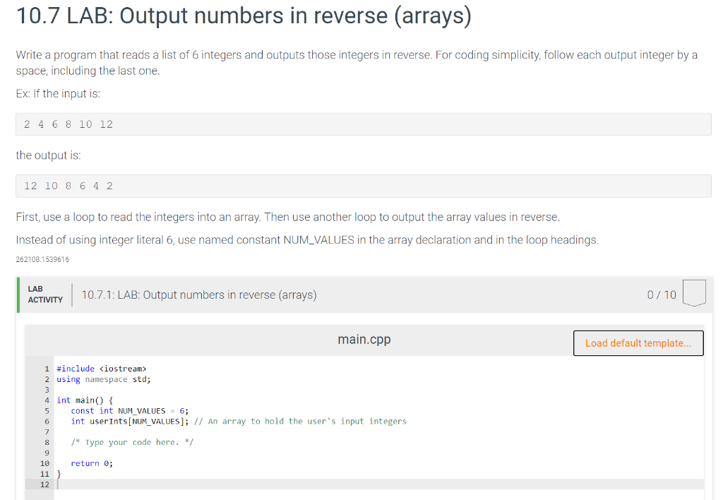 solved-10-7-lab-output-numbers-in-reverse-arrays-write-a-chegg