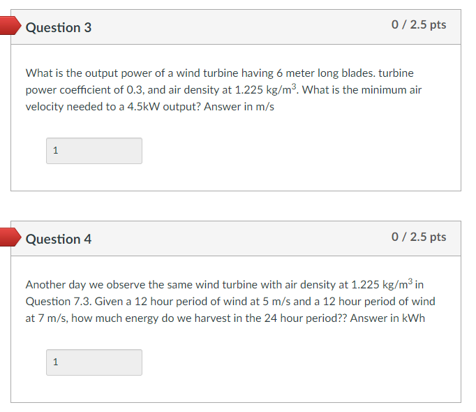 Solved 0/2.5 pts Question 3 What is the output power of a | Chegg.com
