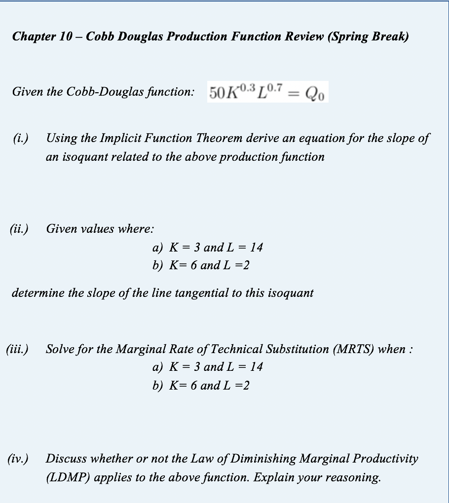 production function equation