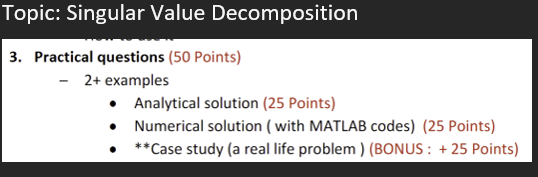 Solved Topic: Singular Value Decomposition 3. Practical | Chegg.com