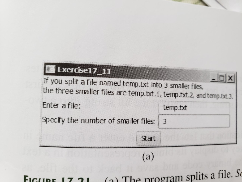 Exercise17 11 If you split a file named temp.txt into | Chegg.com