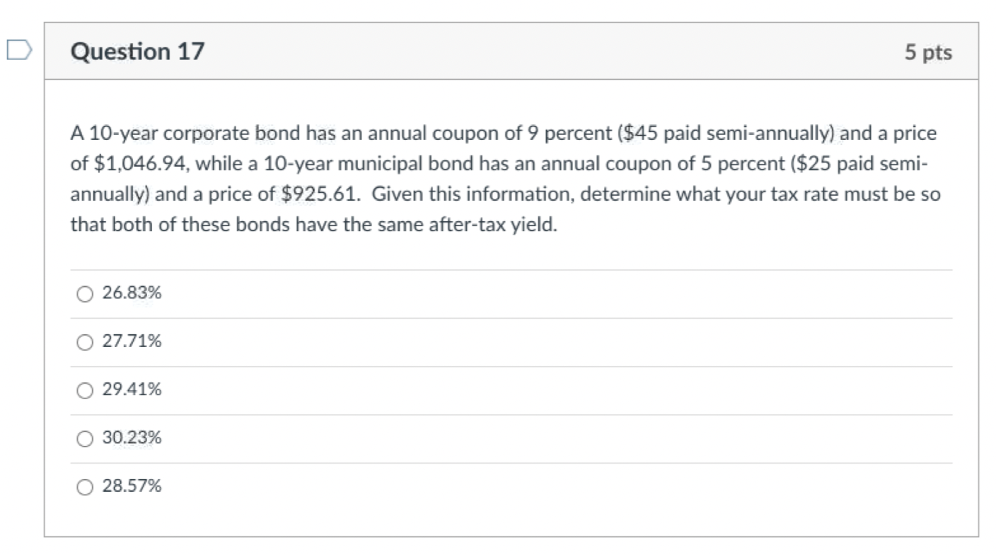 Solved A 10-year Corporate Bond Has An Annual Coupon Of 9 | Chegg.com