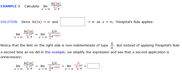 Solved EXAMPLE 3 Calculate lim x → 00 In(5x) 4 V SOLUTION | Chegg.com