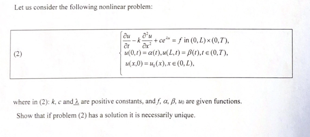 Solved Let us consider the following nonlinear problem: | Chegg.com