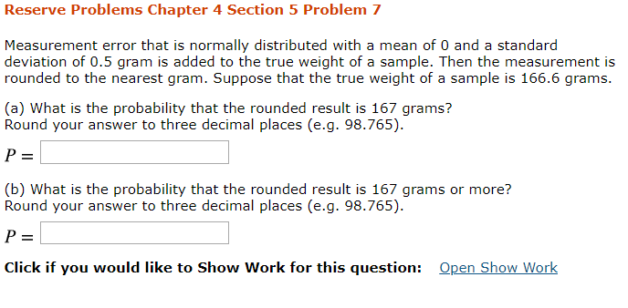 Solved Reserve Problems Chapter 4 Section 5 Problem 7 | Chegg.com