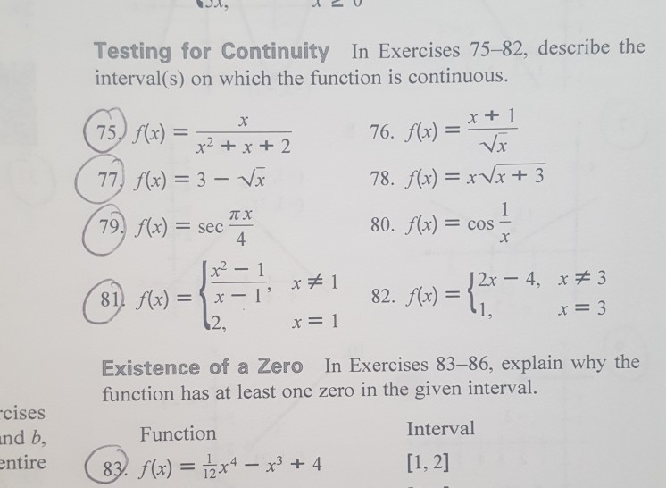 Solved functi ?Making a Function Continuous In Exercises | Chegg.com