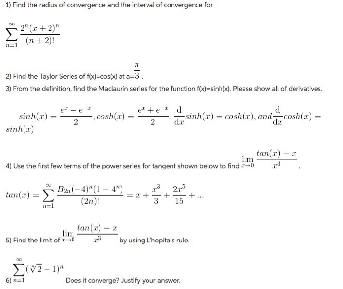 Solved Find the radius of convergence and the interval of | Chegg.com