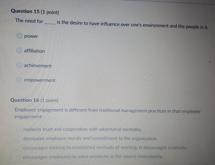 Solved Question 13 (1 point) Which of the following | Chegg.com