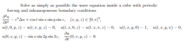 Solved Solve as simply as possible the 3D wave equation | Chegg.com