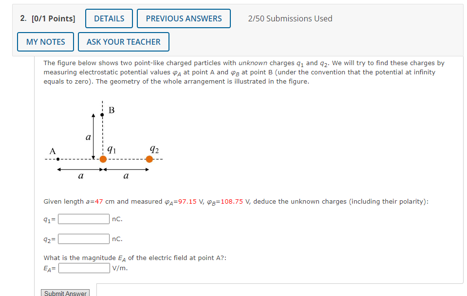 Solved The Figure Below Shows Two Point-like Charged | Chegg.com