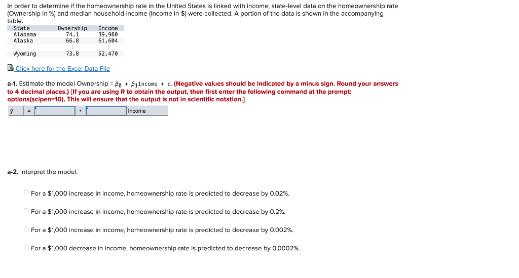 In order to determine if the homeownership rate in | Chegg.com