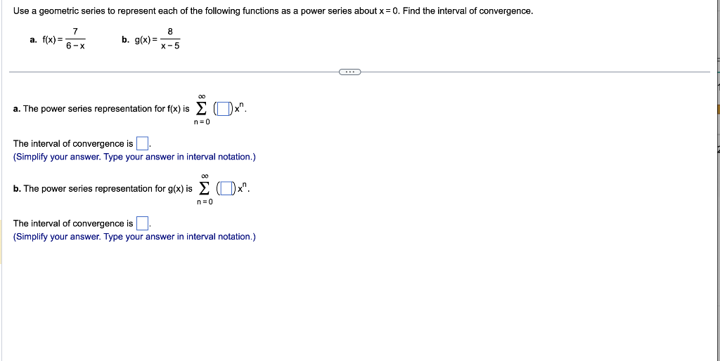 Solved Use a geometric series to represent each of the | Chegg.com