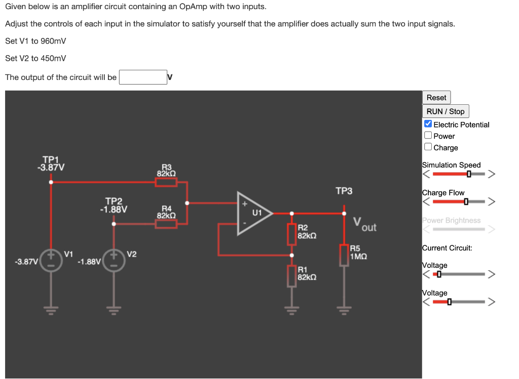 Solved Given below is an amplifier circuit containing an | Chegg.com
